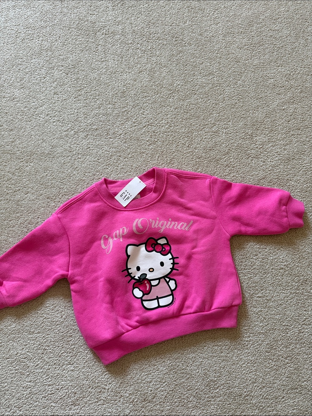 GAP Hot Pink Hello Kitty Crewneck Sweatshirt 6-12M